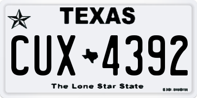 TX license plate CUX4392