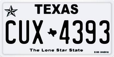 TX license plate CUX4393