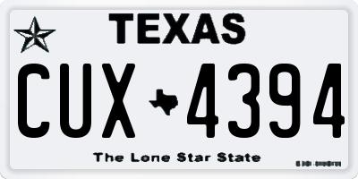 TX license plate CUX4394