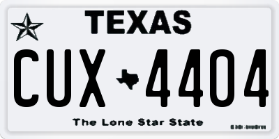 TX license plate CUX4404