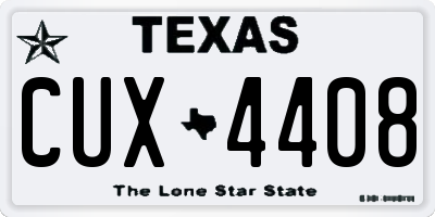 TX license plate CUX4408