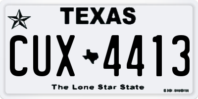 TX license plate CUX4413