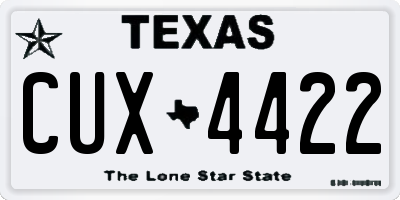 TX license plate CUX4422