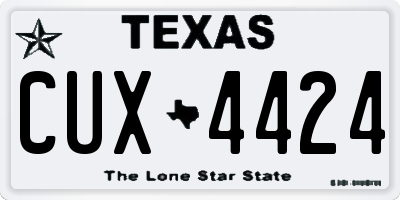 TX license plate CUX4424