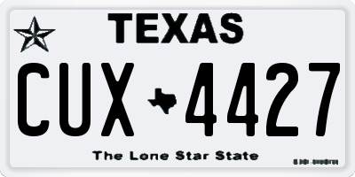 TX license plate CUX4427