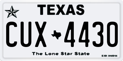 TX license plate CUX4430