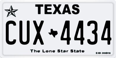 TX license plate CUX4434