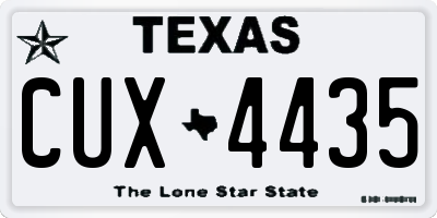 TX license plate CUX4435