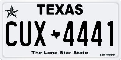 TX license plate CUX4441