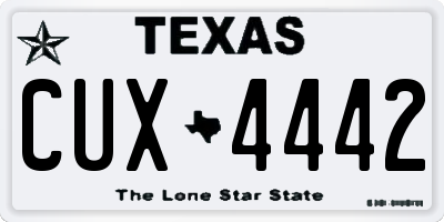 TX license plate CUX4442