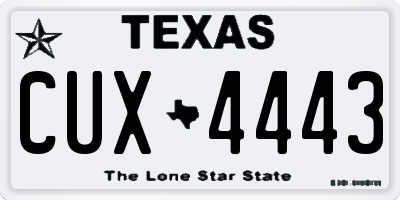 TX license plate CUX4443