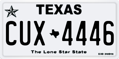 TX license plate CUX4446
