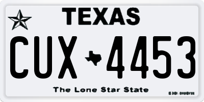 TX license plate CUX4453