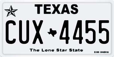TX license plate CUX4455