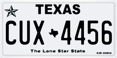 TX license plate CUX4456