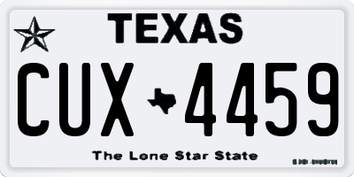TX license plate CUX4459