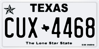 TX license plate CUX4468