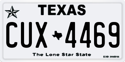 TX license plate CUX4469
