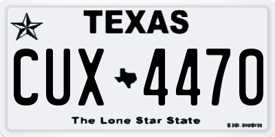 TX license plate CUX4470