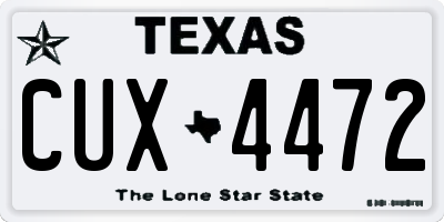 TX license plate CUX4472