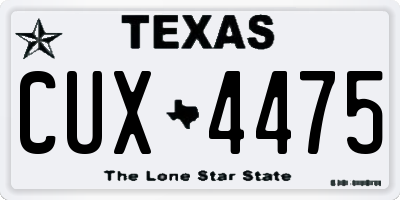 TX license plate CUX4475