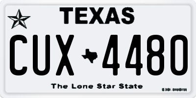 TX license plate CUX4480
