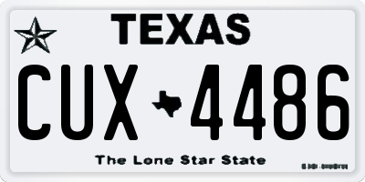 TX license plate CUX4486