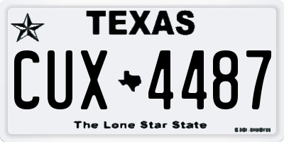 TX license plate CUX4487