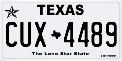 TX license plate CUX4489