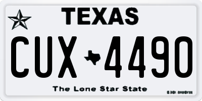 TX license plate CUX4490