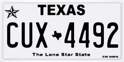 TX license plate CUX4492