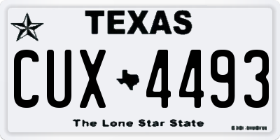 TX license plate CUX4493
