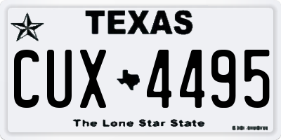 TX license plate CUX4495