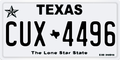 TX license plate CUX4496
