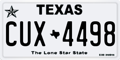 TX license plate CUX4498