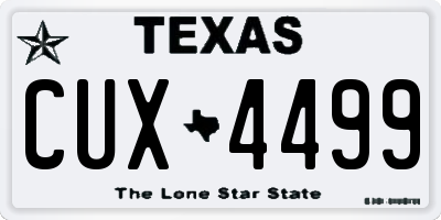 TX license plate CUX4499