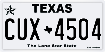 TX license plate CUX4504