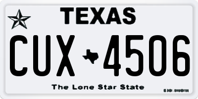TX license plate CUX4506