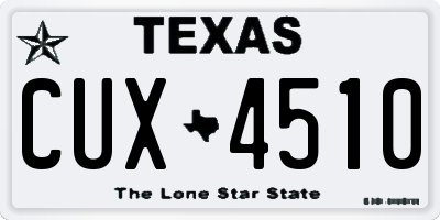 TX license plate CUX4510
