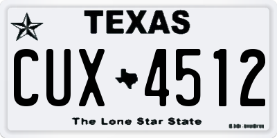 TX license plate CUX4512