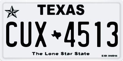 TX license plate CUX4513