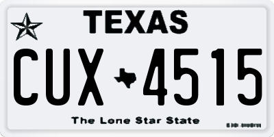 TX license plate CUX4515