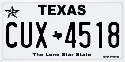 TX license plate CUX4518