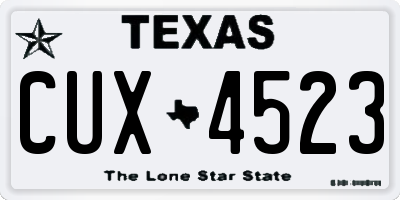 TX license plate CUX4523