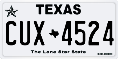 TX license plate CUX4524