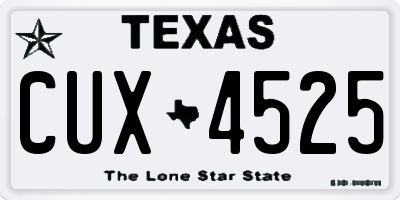 TX license plate CUX4525