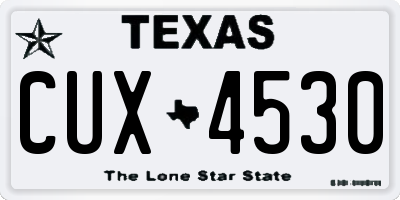 TX license plate CUX4530