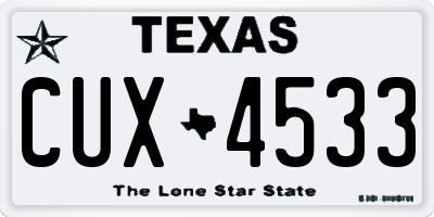 TX license plate CUX4533