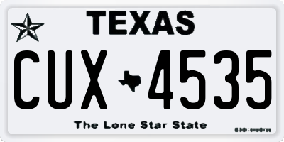 TX license plate CUX4535