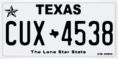 TX license plate CUX4538